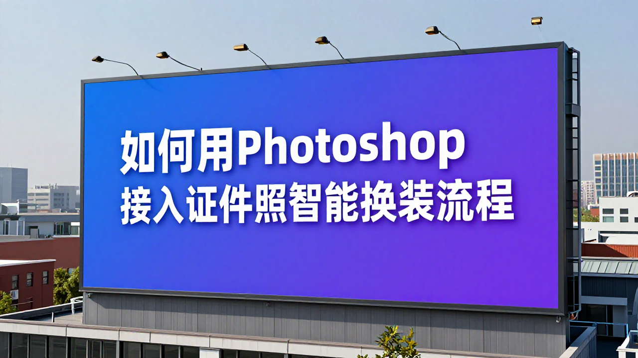 如何用Photoshop接入证件照智能换装流程？照相馆后期提效教程