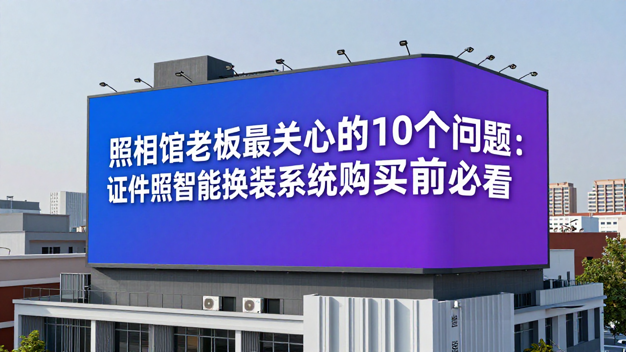 照相馆老板最关心的10个问题：证件照智能换装系统购买前必看