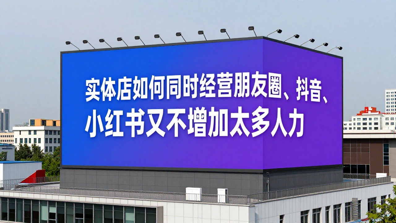 实体店如何同时经营朋友圈、抖音、小红书又不增加太多人力？