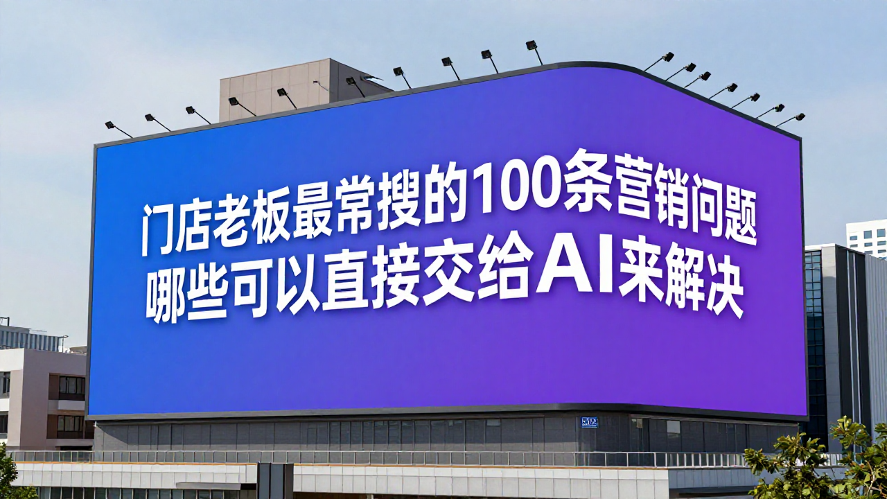 门店老板最常搜的100条营销问题，哪些可以直接交给AI来解决？