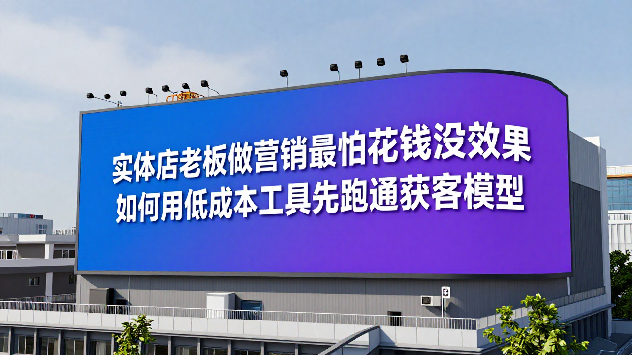 实体店老板做营销最怕花钱没效果，如何用低成本工具先跑通获客模型