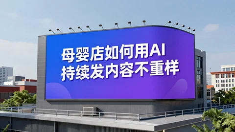 快脸开店日记 - 母婴店如何用AI持续发内容不重