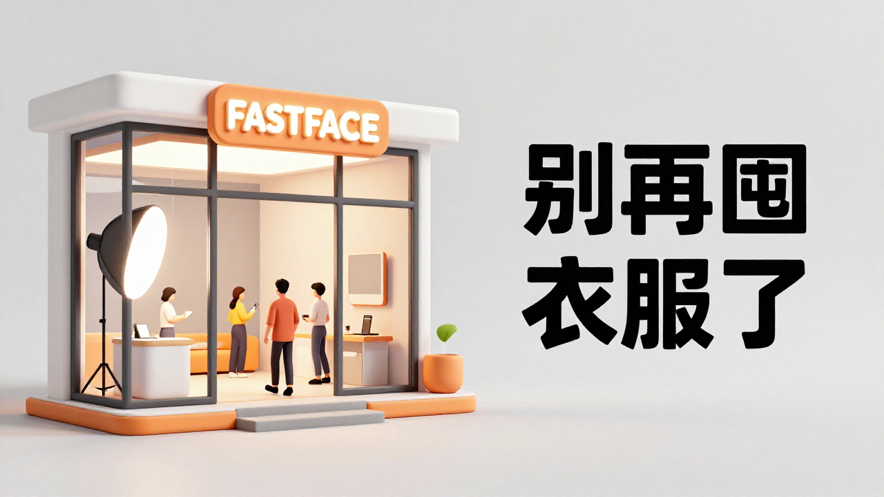 快脸开店日记 - 证件照店还在备一堆西装衬衣？智能换装系统